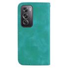 For OPPO Reno12 Pro 5G Global 7-shaped Embossed Leather Phone Case(Green) - 3