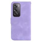 For OPPO Reno12 Pro 5G Global 7-shaped Embossed Leather Phone Case(Purple) - 3