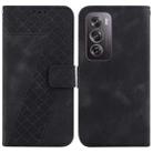 For OPPO Reno12 Pro 5G Global 7-shaped Embossed Leather Phone Case(Black) - 1
