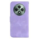 For OPPO Reno12 F 5G Seven-shaped Embossed Leather Phone Case(Purple) - 3