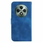 For OPPO Reno12 F 5G Seven-shaped Embossed Leather Phone Case(Blue) - 3