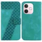 For OPPO A5 Pro 5G Seven-shaped Embossed Leather Phone Case(Green) - 1