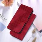 For OPPO A5 Pro 5G Seven-shaped Embossed Leather Phone Case(Red) - 2