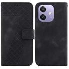 For OPPO A5x 5G / A3 4G / 5G / A3x 4G / 5G Seven-shaped Embossed Leather Phone Case(Black) - 1