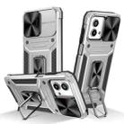 For Motorola Moto G Stylus 5G 2023 Camshield Robot TPU Hybrid PC Phone Case(Silver) - 1