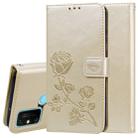 For Huawei Honor 9A Rose Embossed Horizontal Flip PU Leather Case with Holder & Card Slots & Wallet(Gold) - 1