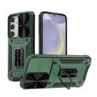 For Samsung Galaxy S24+ 5G Camshield Robot TPU Hybrid PC Phone Case(Green) - 1