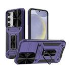 For Samsung Galaxy S24+ 5G Camshield Robot TPU Hybrid PC Phone Case(Purple) - 1