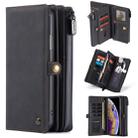 For iPhone XS / X CaseMe 018 Detachable Multi-functional Horizontal Flip Leather Case, with Card Slot & Holder & Zipper Wallet & Photo Frame(Black) - 1
