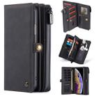 For iPhone XS Max CaseMe 018 Detachable Multi-functional Horizontal Flip Leather Case, with Card Slot & Holder & Zipper Wallet & Photo Frame(Black) - 1