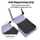 For Samsung Galaxy Z Flip7 5G Litchi Texture RFID Card Slot Phone Case with Ring Holder(Purple) - 3