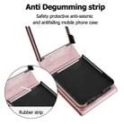 For Samsung Galaxy Z Flip7 5G Litchi Texture RFID Card Slot Phone Case with Ring Holder(Rose Gold) - 3