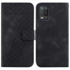 For Realme 8 5G Global / V13 5G / Q3 5G 7-shaped Embossed Leather Phone Case(Black) - 1