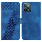 For Realme C31 7-shaped Embossed Leather Phone Case(Blue) - 1