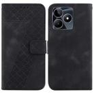 For Realme C53/Narzo N53 7-shaped Embossed Leather Phone Case(Black) - 1