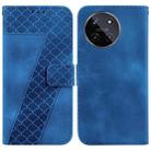 For Realme 11 4G Global 7-shaped Embossed Leather Phone Case(Blue) - 1