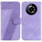 For Realme 11 5G/Narzo 60 India Version 7-shaped Embossed Leather Phone Case(Purple) - 1