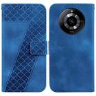For Realme 11 5G/Narzo 60 India Version 7-shaped Embossed Leather Phone Case(Blue) - 1