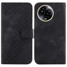 For Realme 11 5G Global 7-shaped Embossed Leather Phone Case(Black) - 1