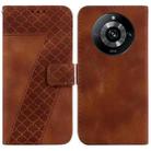 For Realme 11 Pro 5G/11 Pro+ 5G/Narzo 60 Pro 7-shaped Embossed Leather Phone Case(Brown) - 1