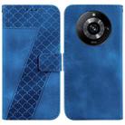 For Realme 11 Pro 5G/11 Pro+ 5G/Narzo 60 Pro 5G 7-shaped Embossed Leather Phone Case(Blue) - 1