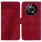 For Realme 11 Pro 5G/11 Pro+ 5G/Narzo 60 Pro 7-shaped Embossed Leather Phone Case(Red) - 1