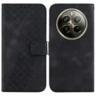 For Realme 12 Pro+ Global 7-shaped Embossed Leather Phone Case(Black) - 1