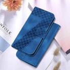 For Realme 12+ 7-shaped Embossed Leather Phone Case(Blue) - 2