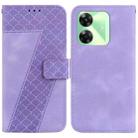 For Realme C61 / C63 / Note 60 Seven-shaped Embossed Leather Phone Case(Purple) - 1