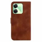 For Realme C61 / C63 / Note 60 Seven-shaped Embossed Leather Phone Case(Brown) - 3