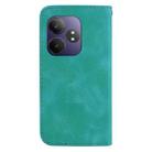 For Realme GT 6 / GT 6T / GT Neo6 / GT Neo6 SE Seven-shaped Embossed Leather Phone Case(Green) - 3