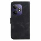 For Realme GT 6 / GT 6T / GT Neo6 / GT Neo6 SE Seven-shaped Embossed Leather Phone Case(Black) - 3