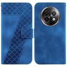 For Realme 13+ Global Seven-shaped Embossed Leather Phone Case(Blue) - 1