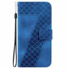 For Realme 13+ Global Seven-shaped Embossed Leather Phone Case(Blue) - 3