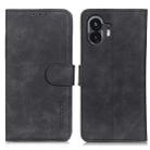 For Nothing Phone 2 KHAZNEH Retro Texture Leather Phone Case(Black) - 1