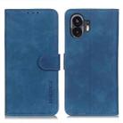 For Nothing Phone 2 KHAZNEH Retro Texture Leather Phone Case(Blue) - 1