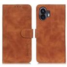 For Nothing Phone 2 KHAZNEH Retro Texture Leather Phone Case(Brown) - 1