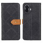 For Nothing Phone 2 European Floral Embossed Leather Phone Case(Black) - 1