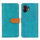 For Nothing Phone 2 European Floral Embossed Leather Phone Case(Blue) - 1