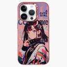 For iPhone 12 Pro Chinese Ancient Style Electroplated Lens Ring PC Hybrid TPU Phone Case(Black Style Girl) - 1