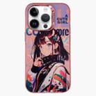 For iPhone 13 Pro Max Chinese Ancient Style Electroplated Lens Ring PC Hybrid TPU Phone Case(Black Style Girl) - 1