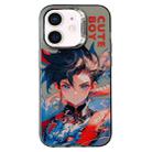 For iPhone 12 Chinese Ancient Style Electroplated Lens Ring PC Hybrid TPU Phone Case(Blue Eyed Boy) - 1