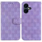 For Tecno Pova Neo 3 Double 8-shaped Embossed Leather Phone Case(Purple) - 1