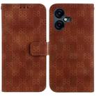 For Tecno Pova Neo 3 Double 8-shaped Embossed Leather Phone Case(Brown) - 1