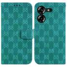 For Tecno Pova 5 Double 8-shaped Embossed Leather Phone Case(Green) - 1