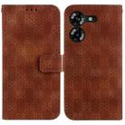 For Tecno Pova 5 Double 8-shaped Embossed Leather Phone Case(Brown) - 1