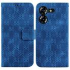 For Tecno Pova 5 Double 8-shaped Embossed Leather Phone Case(Blue) - 1