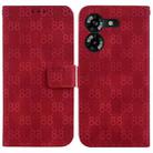 For Tecno Pova 5 Double 8-shaped Embossed Leather Phone Case(Red) - 1