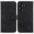 For Tecno Pova 5 Double 8-shaped Embossed Leather Phone Case(Black) - 1