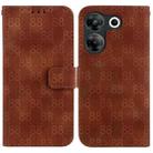 For Tecno Camon 20 Pro 5G Double 8-shaped Embossed Leather Phone Case(Brown) - 1